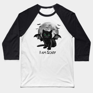 Scary Cat Baseball T-Shirt